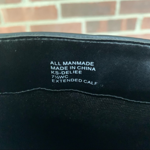 Karen Scott Deliee Black Round-toe Zip-up Block Heel Knee High Boots US 7.5 M WC - Picture 9 of 11